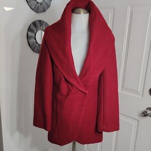 IMAN Bold Red Women's Cape Coat